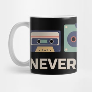 Never Forget - Old Retro Tech - Retro Color Mug